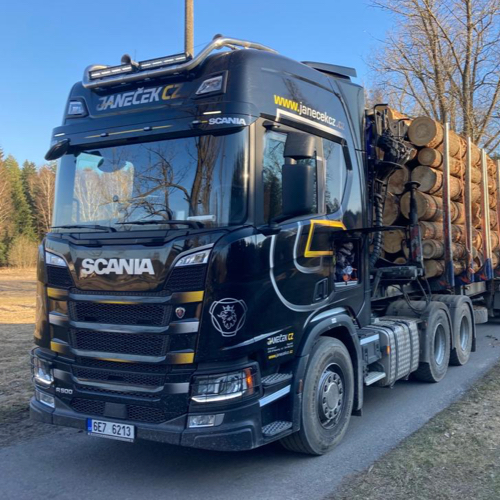 SCANIA R500 6x4, EURO 6, s HR, délky dříví 2-14m